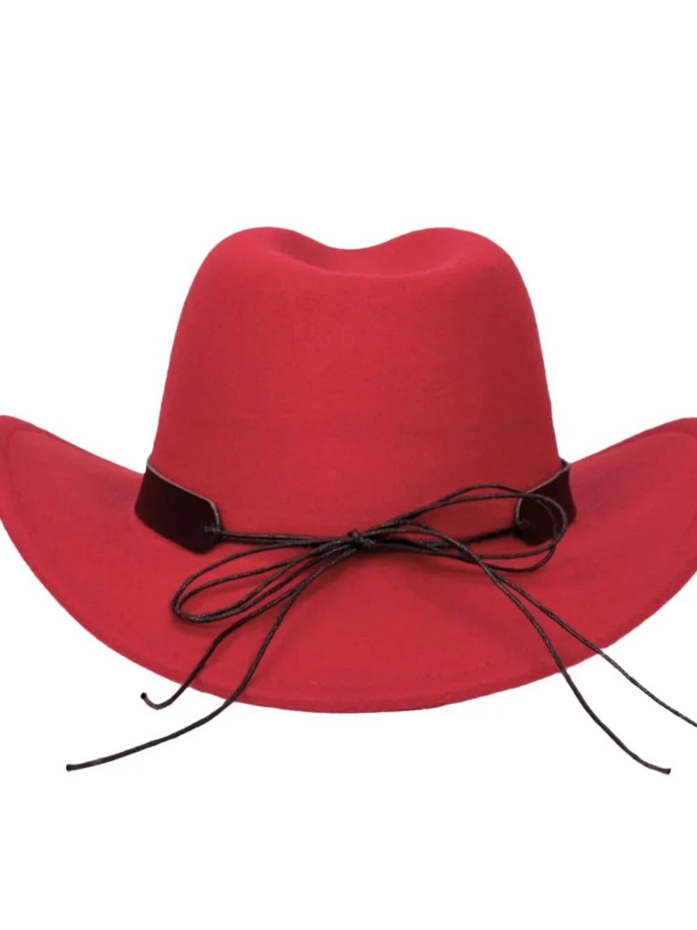 Red Western Cowboy Hat Wide Brim Ranch Rodeo Cowgirl Festival Boho Costume Hat